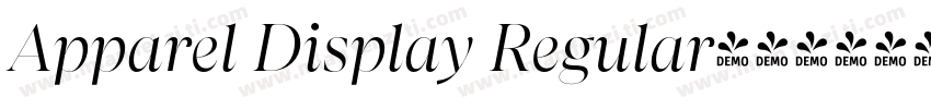 Apparel Display Regular字体转换